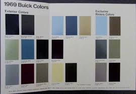 1969 Buick Colors Sales Brochure Leaflet With Paint Chips