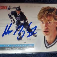 Michel Goulet Authentic Hand Signed 1991 Score Card Autographed Hockey Auto  Chicago Blackhawks Hall of Fame Autograph HOF