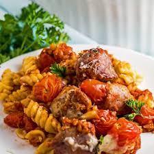 Maybe the most underrated protein ever. Italian Sausage Bake Easy Sausage Parmesan Pasta Casserole Bake It With Love