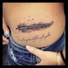 Feather Tattoo...love the quote...maybe in a different language ... via Relatably.com