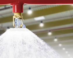 Image of Contoh berbagai komponen sistem sprinkler kebakaran (sprinkler heads, pipes, valves, fittings)