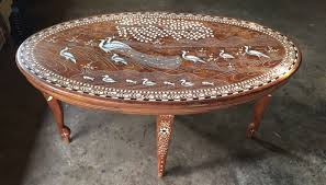 Shop wayfair for the best round inlay coffee table. Wooden Oval Inlay Coffee Table Directcreate Com