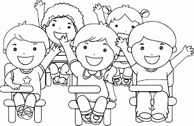 Gambar Anak Sekolah Kartun Hitam Putih Nusagates