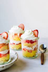 Strawberry Lemon Parfaits Pretty Simple Sweet Recipe Strawberry Trifle Dessert Recipes No Bake Chocolate Cake