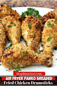Air Fryer Panko Breaded Fried Chicken Drumsticks Legs Is A Quick And Easy Ki Air Fryer Chicken Leg Recipe Fried Chicken Drumsticks Air Fryer Recipes Healthy
