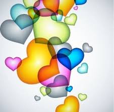 Colorful Heart Shape Love Cool Transparent Poster Background Design Valentine Background Colorful Heart
