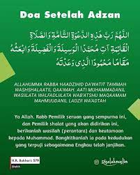 Doa Setelah Mendengar Adzan Blog Pendidikan