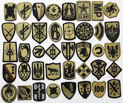 40 Assorted Us Army Subdued Military Unit Insignia Patches W
