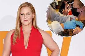 She followed a steady rise to fame, placing fourth on amy beth schumer was born june 1, 1981, in the upper east side neighborhood of manhattan, new york. Amy Schumer Wears Her Fanciest Dress To Get Covid Vaccine