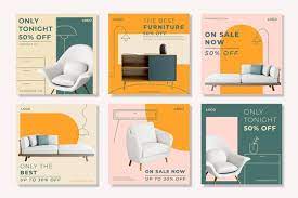 Furniture Sale Instagram Post Collection Web Design Marketing Graphic Design Ads Furniture Graphic
