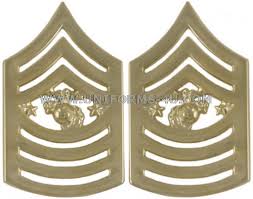 Usmc Sergeant Major Of The Marine Corps Metal Chevrons