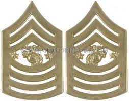 Usmc Sergeant Major Of The Marine Corps Metal Chevrons