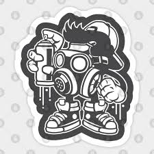 Do you want to continue? Gas Mask Artist Graffiti Sticker Teepublic
