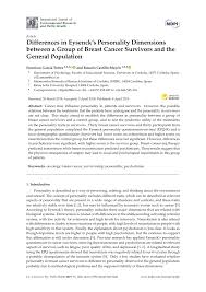 That is usually followed by a breast core biopsy, in which a how often do you give a second opinion that substantially changes a diagnosis? Pdf Differences In Eysenck S Personality Dimensions Between A Group Of Breast Cancer Survivors And The General Population