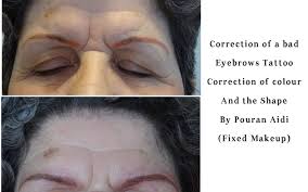 Fixing A Bad Shaped Eyebrow Tattoos Or Colour Correction Fixed Makeup