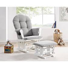 Windsor Glider Angel Lane And Ottoman White W Gray Cushion Angelline Baby Rocking Chair Rocking Chair Nursery Nursery Rocking Chair Glider