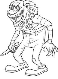 On each of the following pages, you will find an image of one famous work of art. Top Galery Scary Clown Coloring Pages