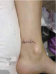 Demir Isim Yazi Ayakkbilegi Izmir Dovme Piercing Alsancak Dip Tattoo Geometrik Realistic Portre Mikrodermal Anchor Pierc Dovme Dovme Sanati Tattoo