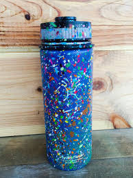 Black And White Ombre Hydro Flask Amazon Custom Spray Pained Hydro Flasks You Choose The Color Of Flask And Spray Paint Water Bottle Art Hydroflask Hydro Painting