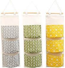 Maybe you would like to learn more about one of these? Amazon Com 3pcs Wall Hanging Storage Bag Creatiee Waterproof Over The Door Closet Organizer Linen Farbric Hanging Pocket Organizer With 3 Remote Sized Width Pockets For Bedroom Bathroom Kitchen Dining