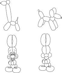 Draw Balloons Animal Google Search Balloon Animals Digital Stamps Balloons
