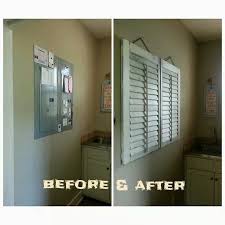 Shutters Diy Electric Fuse Box Cover Up Fuse Box Cover Hide Electrical Panel Electrical Box Cover