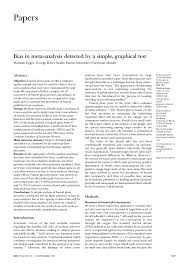 Pdf Bias In Meta Analysis Detected By A Simple Graphical Test