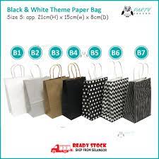 Goody bag kahwin, goody bag kertas, goody bag kertas murah, goody bag kaskus, goody bag kreatif, goody bag kain, goody bag kits, kaleng goodie bag, goody bag labels, goody bag label template paper bag by alvarendra home merupakan produsen specialis (ahli). Black And White Theme Size S Handle Paper Bag Kraft Pap