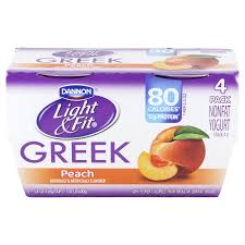 dannon light fit greek yogurt peach