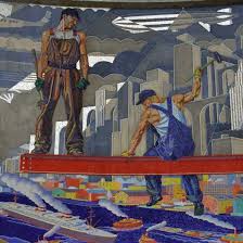 Cincinnati Union Terminal 1933 Art Painting Mosaic Murals
