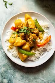 Chinese Chicken Curry Over Basmati Rice Curry Chicken Chinese Chicken Chinese Curry Recipe