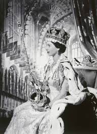 The queen's coronation dress, designed by british fashion designer norman hartnell, was made of white satin and embroidered with the emblems of the united kingdom and the commonwealth in gold and silver thread. Cecil Beaton 1904 80 Coronation Portrait Of Her Majesty The Queen 1953