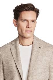 Oatmeal Mélange Morton Contemporary Wool/Cotton/Cashmere Sport Jacket