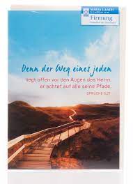 Karte Zur Firmung Denn Der Weg Eines Jeden