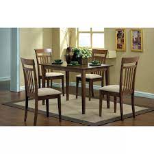 Miran 4 Person Walnut Solid Wood Dining Set Round Dining Table Sets Dining Room Sets Dining Table Setting