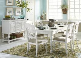 Create the gorgeous dining layout of your dreams using the various styles of white dining sets. Summer House Oyster White Rectangular Leg Dining Room Set From Liberty 607 T4078 Coleman Furniture