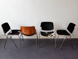 For Sale Set Of 4 Dsc Stacking Chairs By Giancarlo Piretti For Castelli Chair Stacking Chairs Dining Chair Set