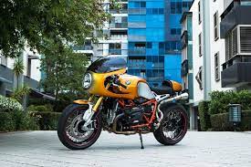 the bikebiz bmw r ninet sun kist comes packed with aftermarket edge cafe racer bmw cafe racer motorcycle