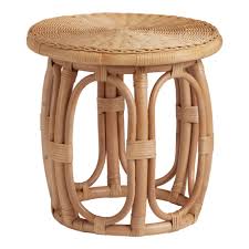 The pedestal collection, including the saarinen dining table, was the result of eero saarinen addressing the unrestful world underneath chairs and tables. Round Natural Rattan Table Collection By World Market On Cost Plus World Market Accuweather Shop