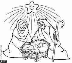 This nativity colouring page shows joseph and mary as they begin their long journey to bethlehem to register for the census. Jesus Mary And Joseph Under The Christmas Star Coloring Page Jesus Malvorlagen Weihnachtsmalvorlagen Ausmalbilder Weihnachten