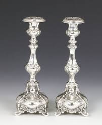 Sterling silver 2 pcs weighted convertible candlesticks. Hazorfim Ben Yehuda Sterling Silver Candlesticks 6 The Chassan S Place