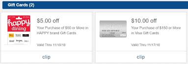 Visa offers a variety of cards that allow you enjoy fast, secure, and easy payments. Expired Meijer Mperks 10 Off 150 Visa Gift Cards 5 Off 50 Happy Gift Card