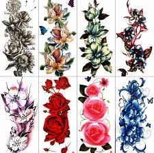 Beautiful lily flowers tattoo on arm. Large Long Waterproof Fake 3d Rose Temporary Tattoos Dasiy Lily Flower Kids Tattoo Sticker Girls Fake Jewels Tatoo Body Arm Temporary Tattoos Aliexpress