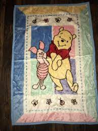 Vtg Disney Winnie Pooh Piglet Bee Fleece Baby Blanket Toddler Throw Color Block Ebay Fleece Baby Blankets Plush Baby Blankets Winnie The Pooh Blanket
