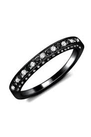 Black And White Diamond Wedding Band Ideas Advice By The Knot Black Gold Ring Black Gold Jewelry Diamond Wedding Bands