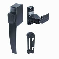 If it's time for a replacement if your old door had a latch, you'll need to remove the latch mechanism as well. Prime Line Push Button Screen Or Storm Door Latch Black K 5007 The Home Depot