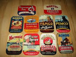 Society For The Appreciation Of The Lowly Tinned Sardine Vintage East Coast Labels Sardines Vintage Food Labels Vintage Recipes