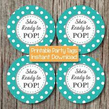 Invitación de royal prince baby shower. Digital Aqua Grey She S Ready To Pop By Bumpandbeyonddesigns On Zibbet