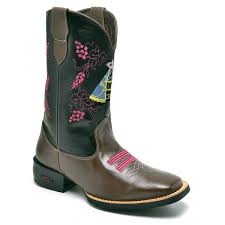 Bota Texana Country Feminina Bordada Nossa Senhora - Linha Eco