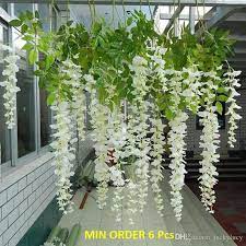 Selain karena bunga merupakan tumbuhan yang sangat. Bunga Juntai Gantung Wisteria Min Odr 6 Dekorasi Pelaminan Wisteria Artificial Plastik Putih Shopee Indonesia